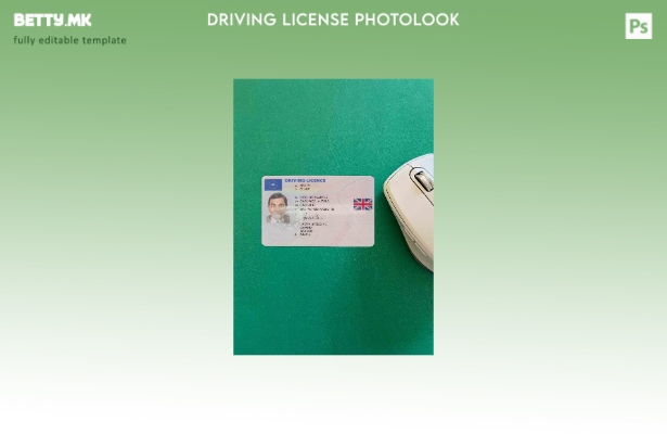 модерен стил Возачка дозвола Обединетото Кралство (помеѓу јануари и декември ) p